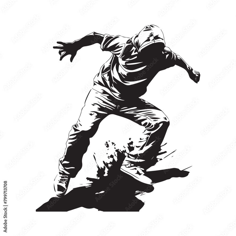 illustration of a Parkour Isolated on White illustration of a Parkour Isolated on White