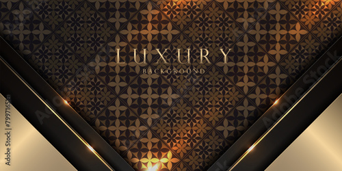 Luxurious Elegant Black and Gold Geometric Design, Abstract Elegance for HD Wallpaper, Web, and More, Stylish Graphics for Cover Design, Menu Templates and Web Graphics