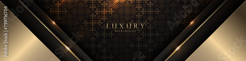 Luxurious Elegant Black and Gold Geometric Design, Abstract Elegance for HD Wallpaper, Web, and More, Stylish Graphics for Cover Design, Menu Templates and Web Graphics