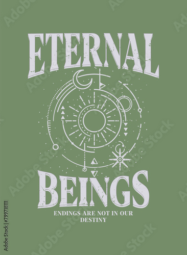 Eternal beings. Print artwork design.