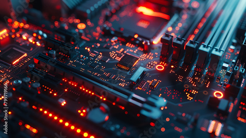 close up of a circuit board