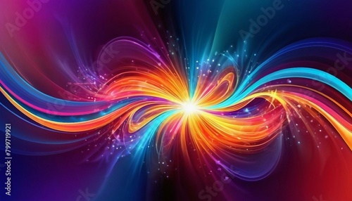 Abstract energy flow background with dynamic lines and vibrant colors 