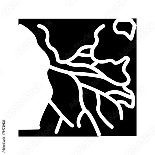 Vector solid black icon for Delta