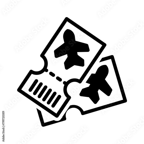 Vector solid black icon for Trip entry