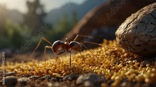 ants on the ground photo