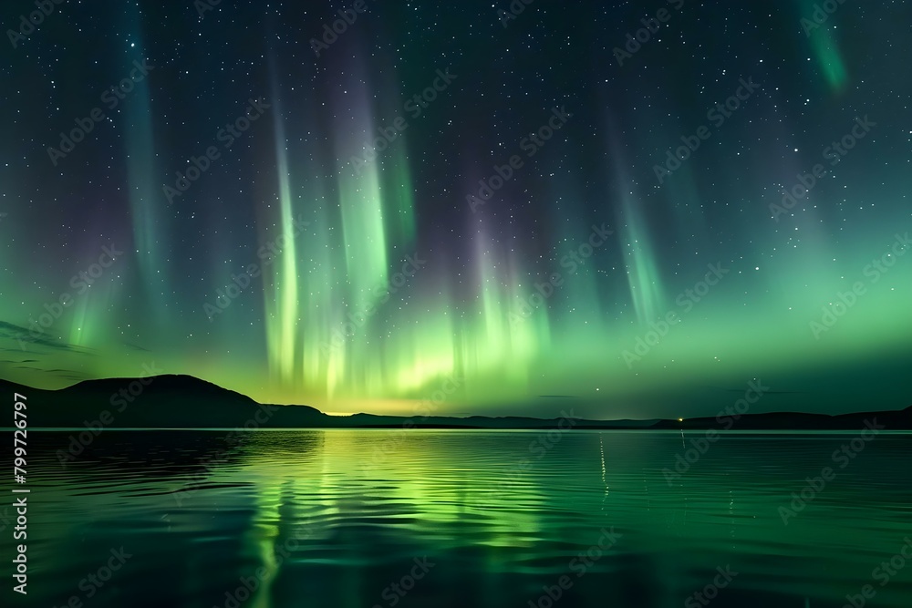 Capturing the Vast Beauty of the Northern Lights Dance. Concept Northern Lights Photography, Aurora Borealis Landscapes