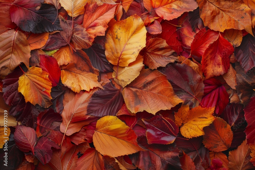 Vibrant Autumn Leaves Full Background Texture Vibrant Autumn Leaves Full Background Texture