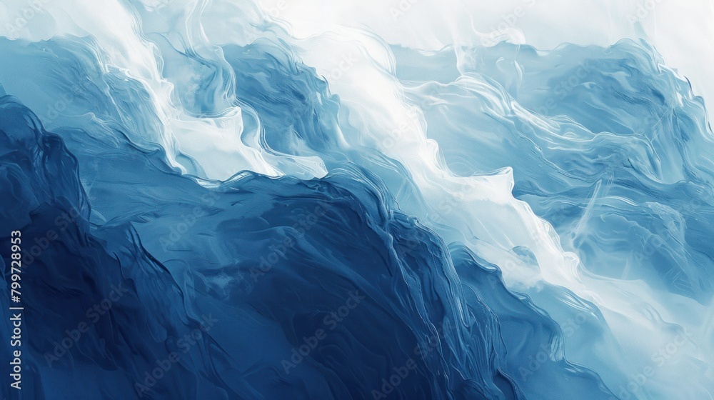 Digital art piece featuring an abstract texture of flowing blue waves, resembling a dynamic and fluid silk fabric. Digital art piece featuring an abstract texture of flowing blue waves, resembling a dynamic and fluid silk fabric.