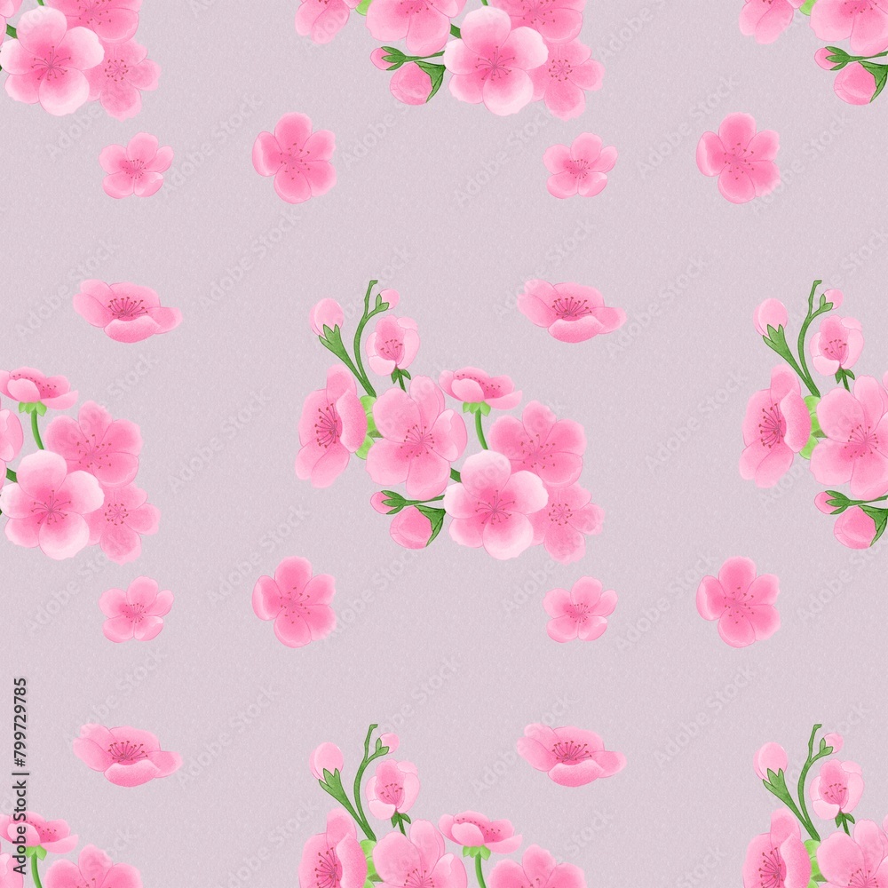 seamless pattern with sakura,sakura