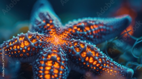 Macro shot of a glowing starfish © suteeda