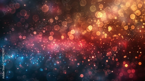 Abstract bokeh lights twinkle, a background of blurred beauty, colors merge in a dance of light, AI Generative © sorapop