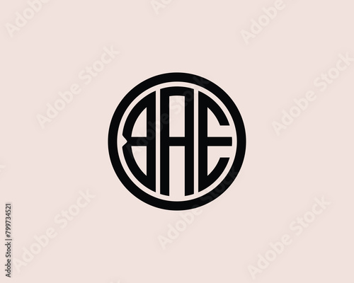 BAE logo design vector template photo