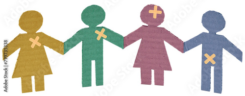 Ribambelle des enfants malades, concept hospitalisation infantile 