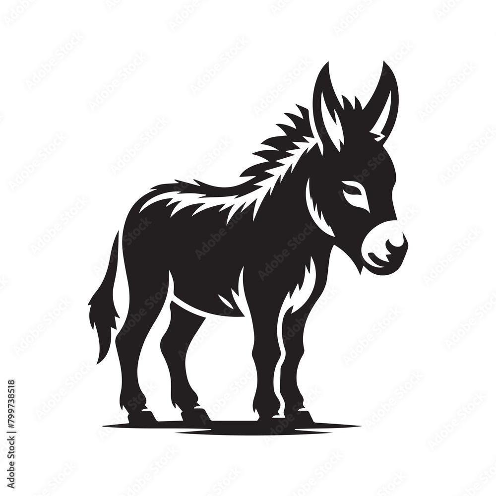 vector illustration donkey