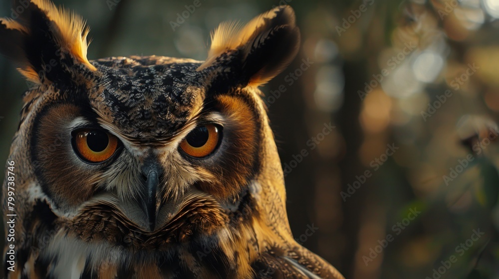 Macro shot of an owl Macro shot of an owl