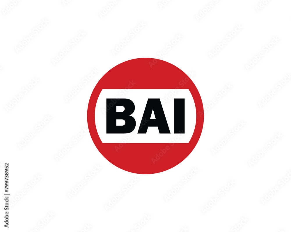 BAI logo design vector template BAI logo design vector template