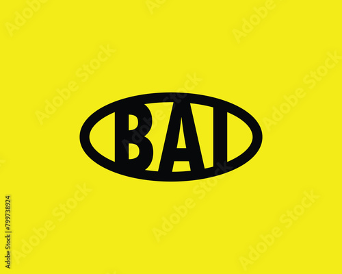 BAI logo design vector template