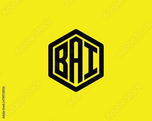 BAI logo design vector template