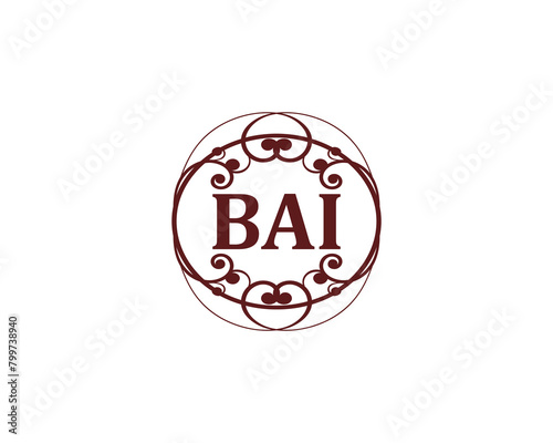 BAI logo design vector template