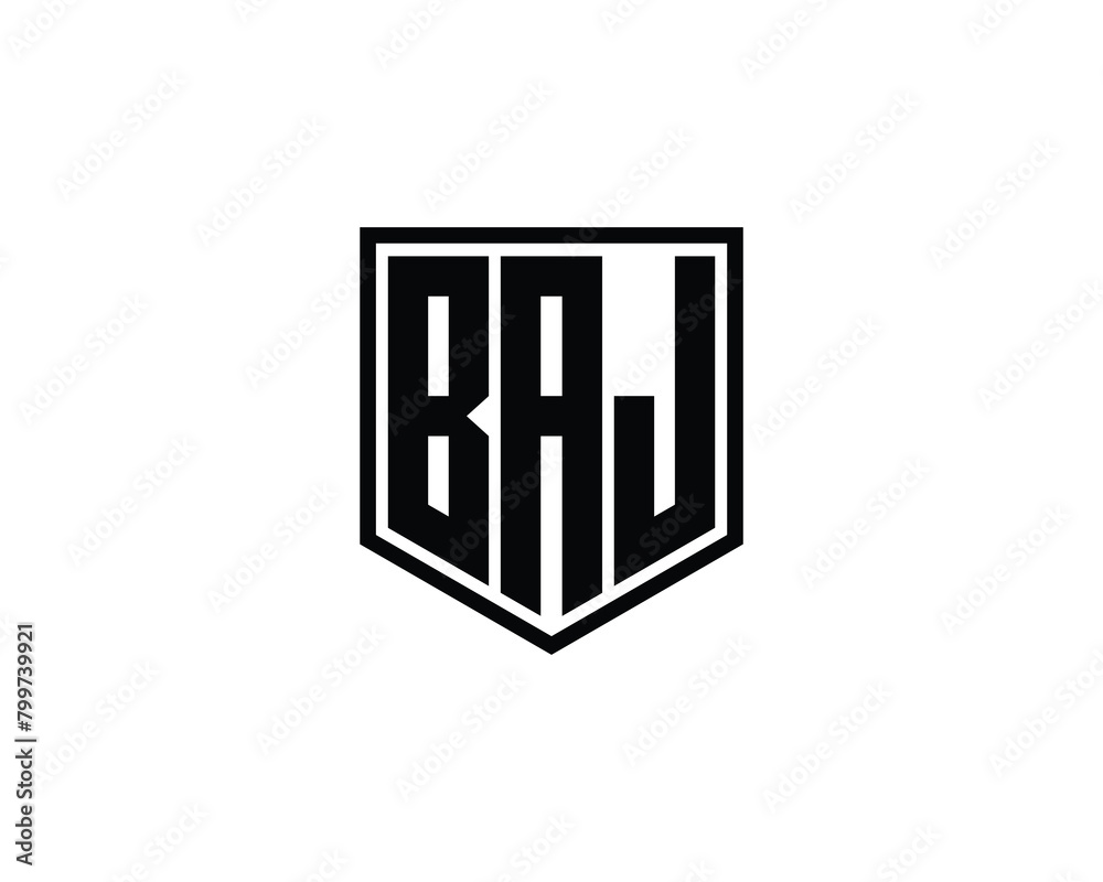 BAJ logo design vector template