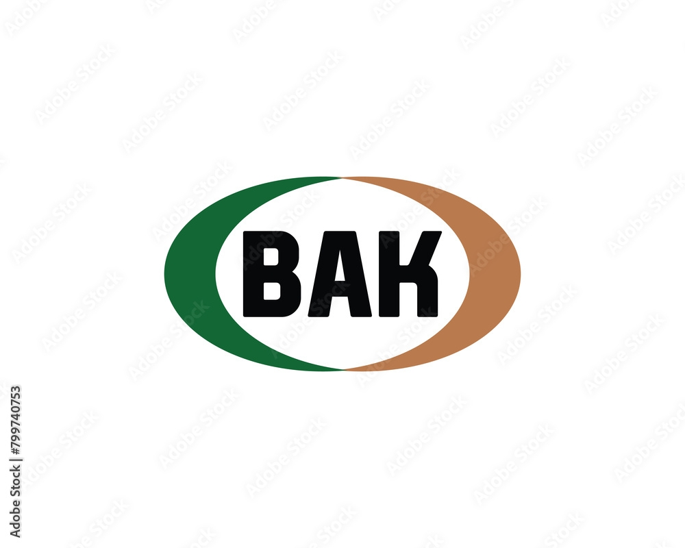 BAK logo design vector template BAK logo design vector template