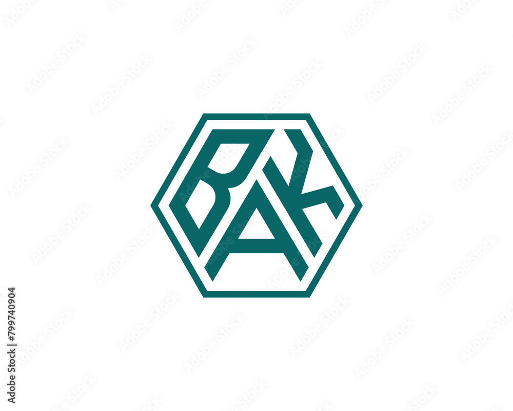BAK logo design vector template BAK logo design vector template