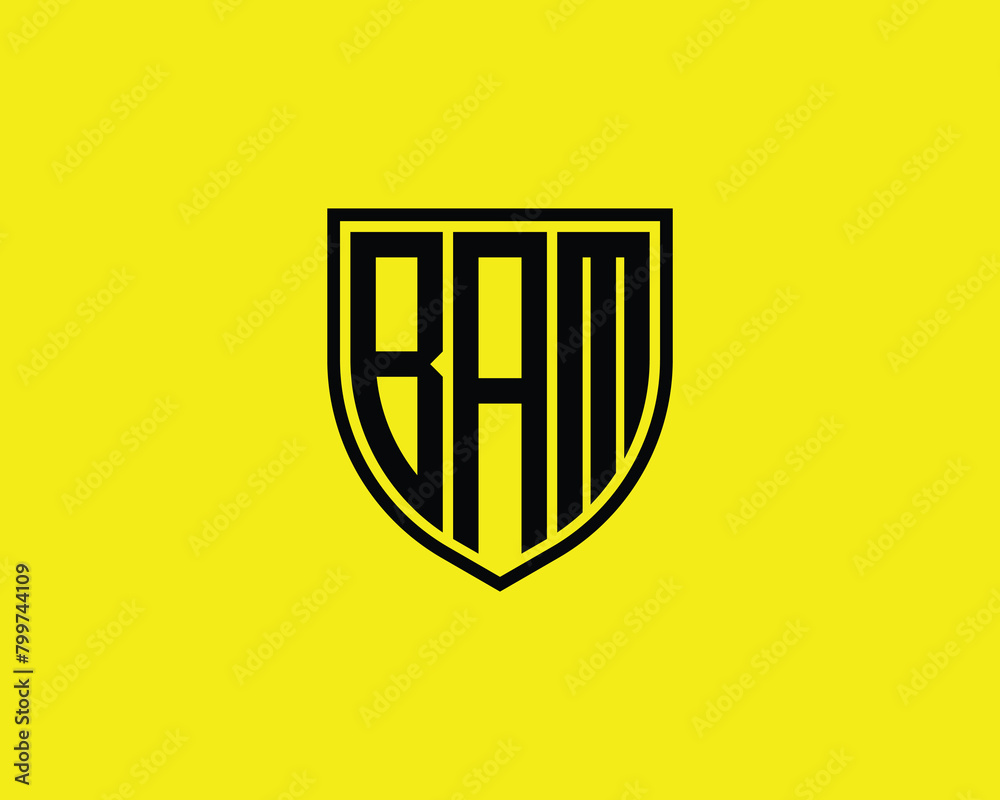 BAM logo design vector template BAM logo design vector template
