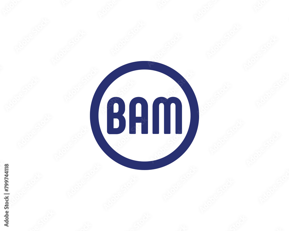 BAM logo design vector template BAM logo design vector template