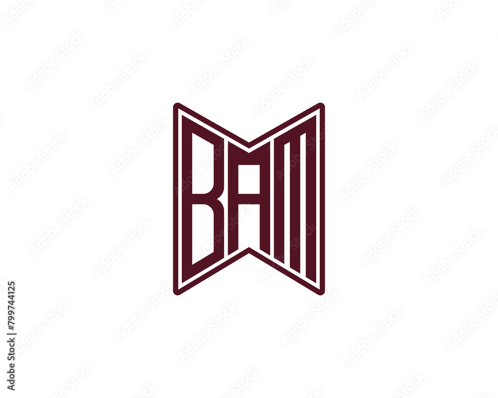 BAM logo design vector template BAM logo design vector template