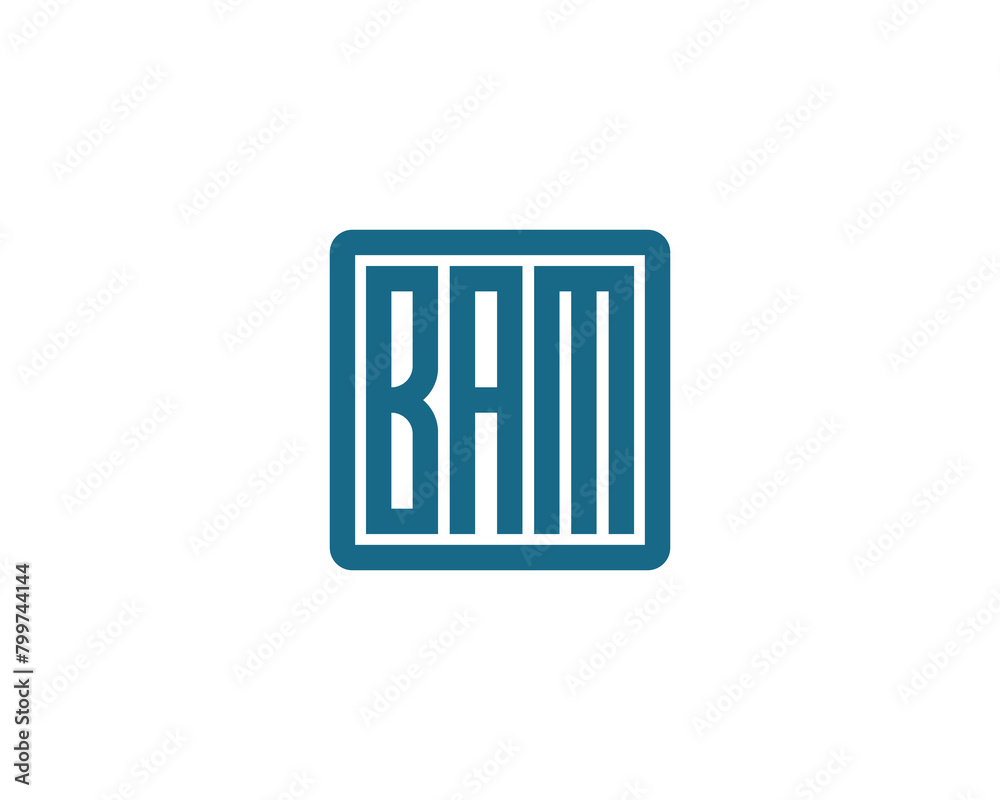 BAM logo design vector template BAM logo design vector template