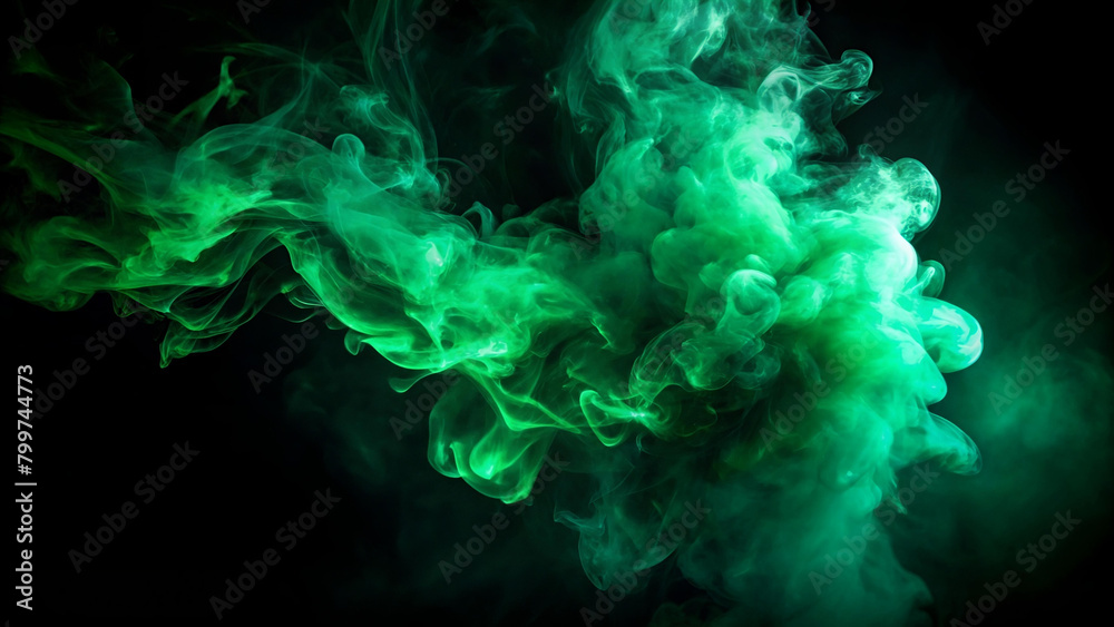 Smoke green background dark ground light smell toxic black bad fog stadium stink mist