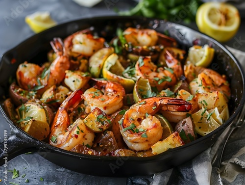 Sizzling Shrimp and Vegetable Skillet - A Flavorful Labor Day Weekend Recipe