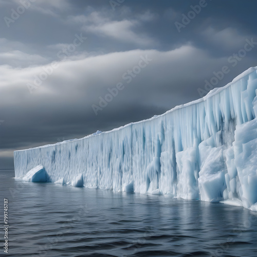 ice wall is visible on the side of a body of water. glaciars wallpaper