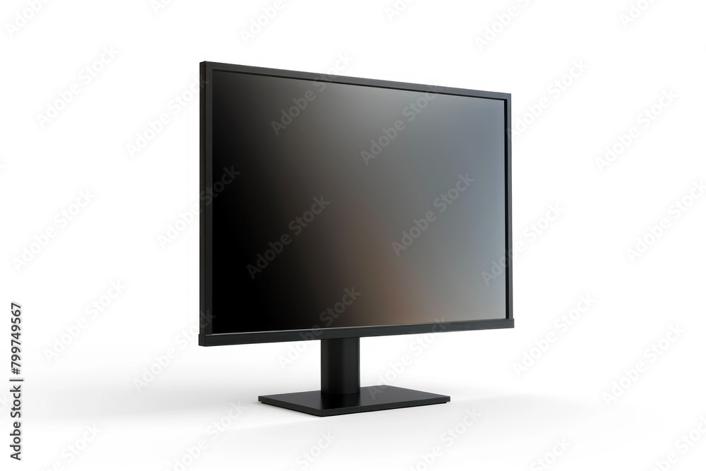 Modern Widescreen Computer Monitor Isolated on a White Background with Clipping Path Modern Widescreen Computer Monitor Isolated on a White Background with Clipping Path