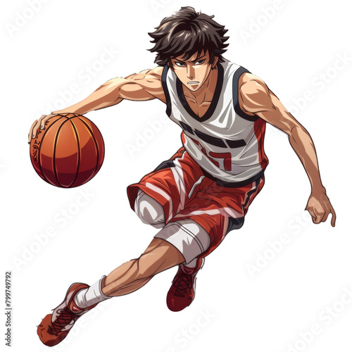 PNG images of basketball player in anime style