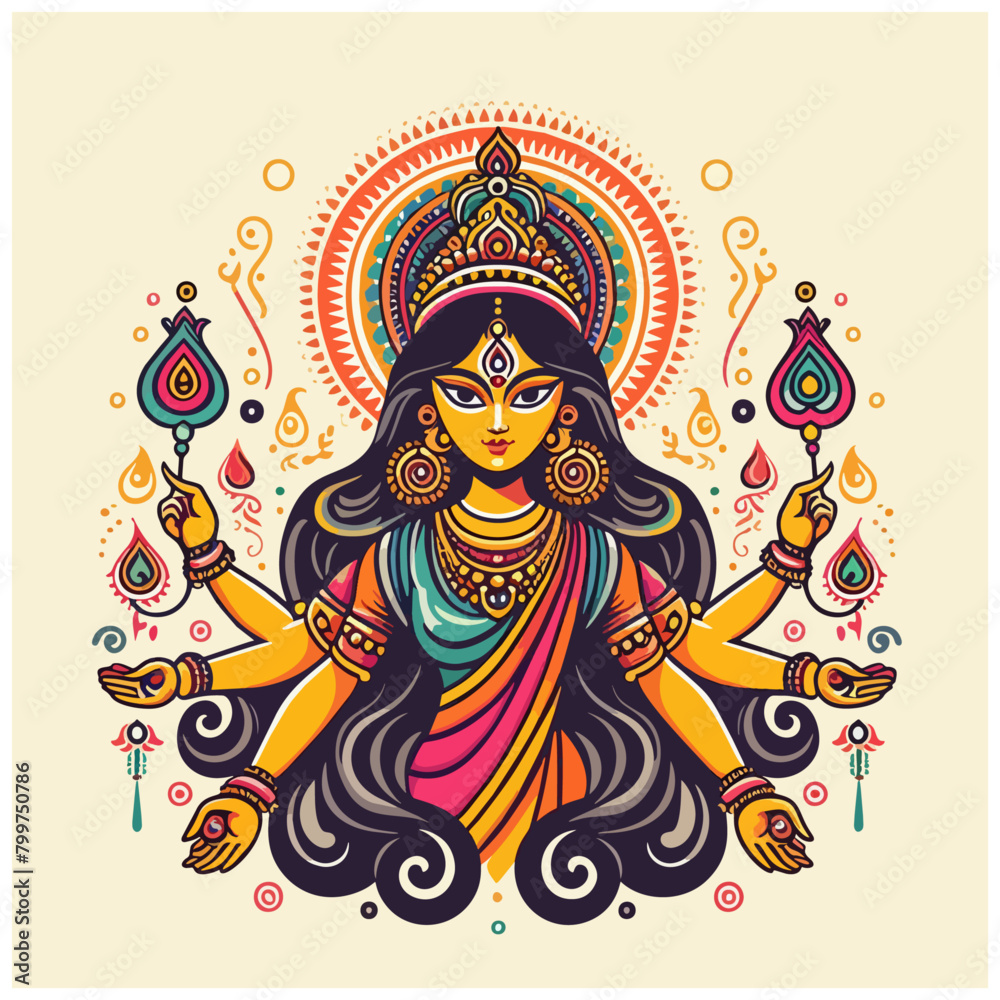 Indian goddess Devi Durga 