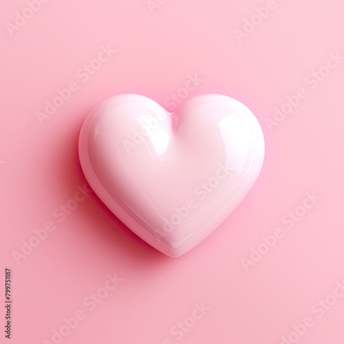 3d Red pink on pink background. For Valentine's Day and Mother's Day decoration.