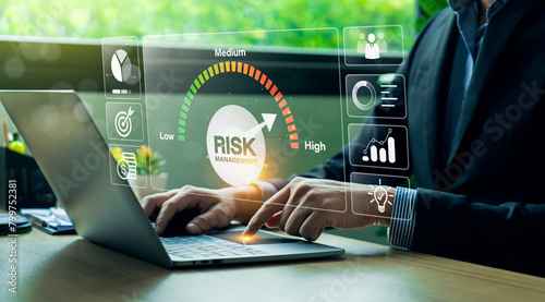 Risk management is the process of identifying, assessing, and mitigating risks to minimize future occurrences, ensuring organizational readiness and stability amidst unforeseen challenges. photo