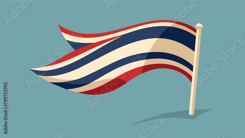The unfurled flag serves as a reminder of the sacrifices made for independence and a symbol of the enduring freedom that binds the community together.. Vector illustration