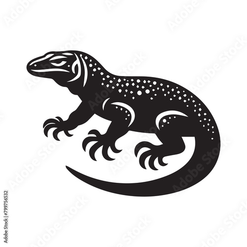 lizard isolated silhouette illustration
