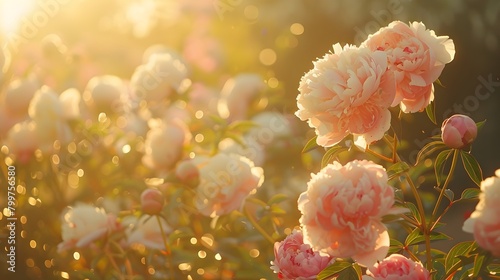 Dreamy Peony Blossoms Danci...