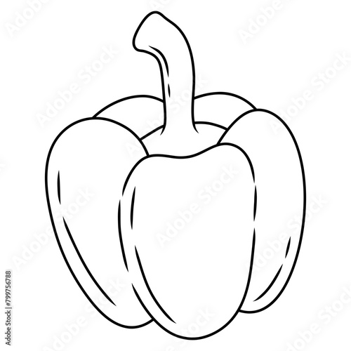 bellpepper vegetable icon illustration