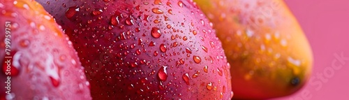 Design a vibrant and juicy close-up shot of a ripe mango  showcasing its succulent texture and inviting color for a fresh and irresistible fruit promotion