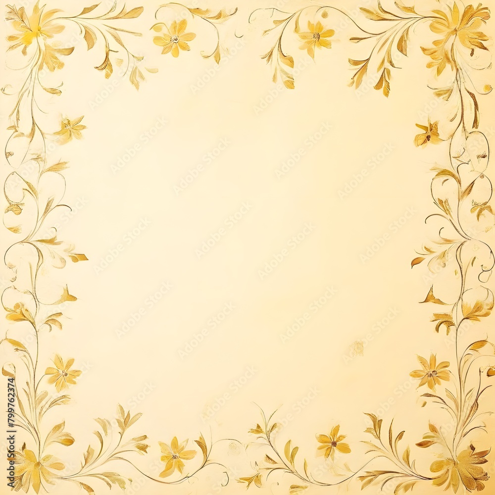 soft yellow color beige background parchment with a thin barely noticeable floral ornament wallpaper, Ai Generated soft yellow color beige background parchment with a thin barely noticeable floral ornament wallpaper, Ai Generated