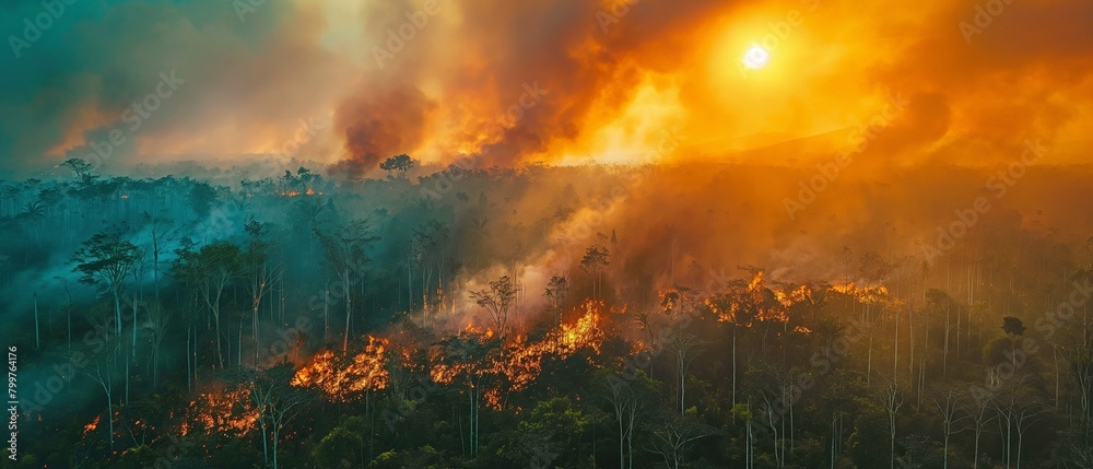 Tropical forest bushfires emit greenhouse gases (GHGs) such as carbon dioxide (CO2) and others, which exacerbate climate change.