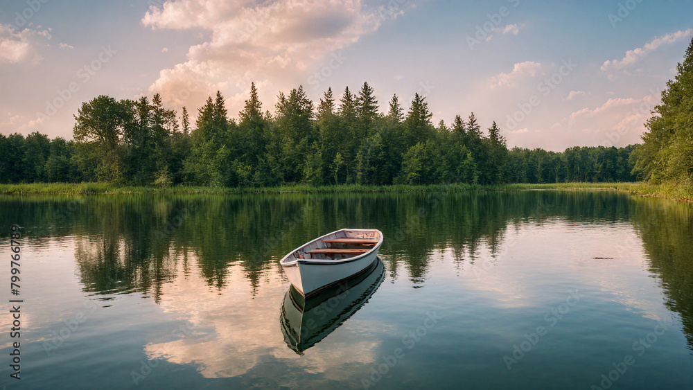 Obraz premium Boat in River
