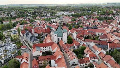 Stadt Freiberg Dom Altstadt Rundflug Panorama
