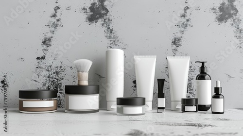 This sample pack contains various cosmetic products without any branding for you to try out, Generated by AI