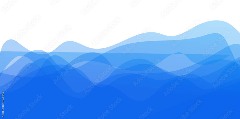 Abstract blue wave background. creative sea Concept. Light elegant dynamic abstract background. Abstract minimal nature landscape illustration texture	
