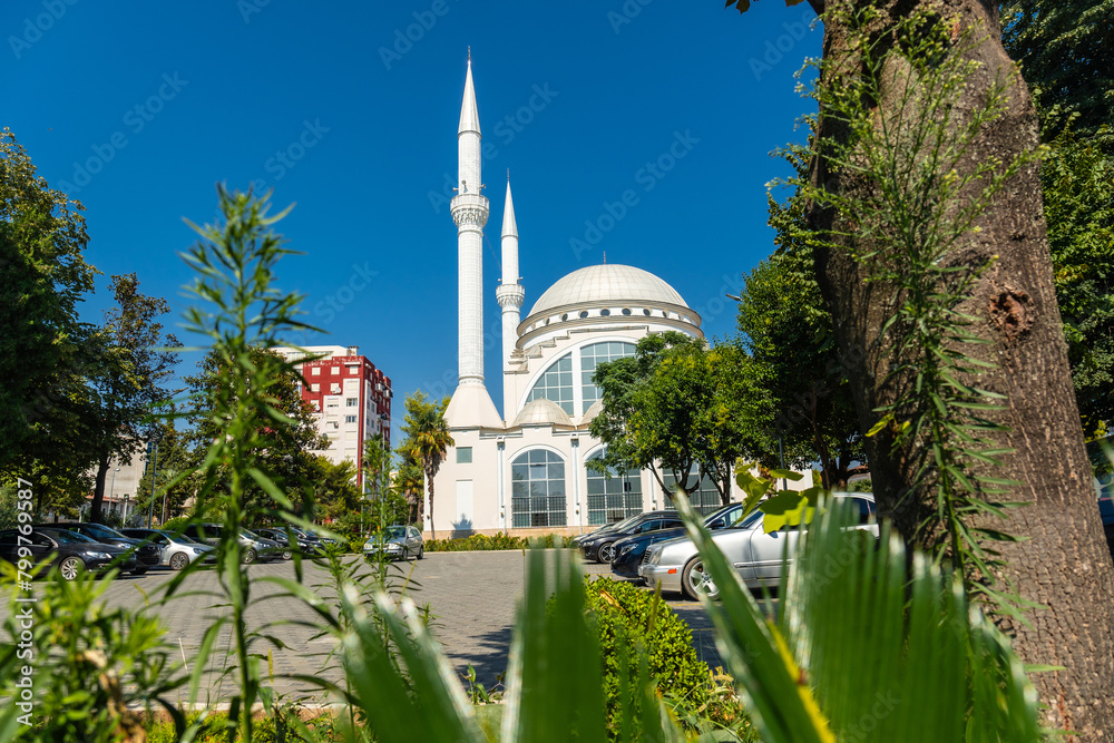 The beautiful The Ebu Bekr Mosque in the city of Shkoder. Albania